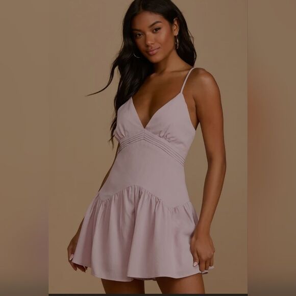 Lulus Looking Like Perfection Mauve Purple Sleeveless Romper size M - Picture 1 of 10